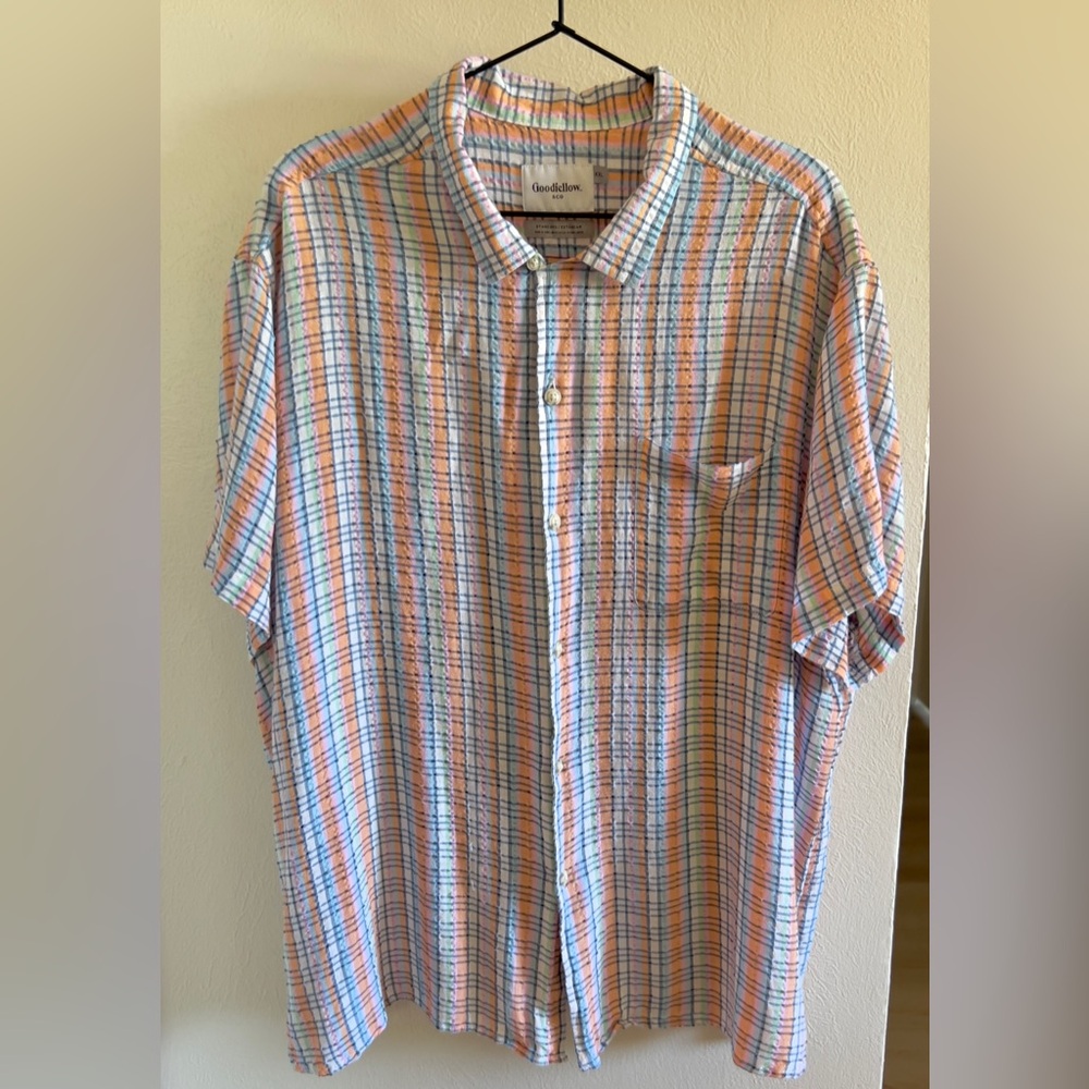 Goodfellow & co - Plaid Rayon Button Down Shirt - Size Men’s XXL